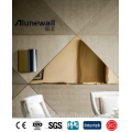 Alunewall SGS certificate Mirror finish fireproof Aluminium Composite Panel acp aluminium bond